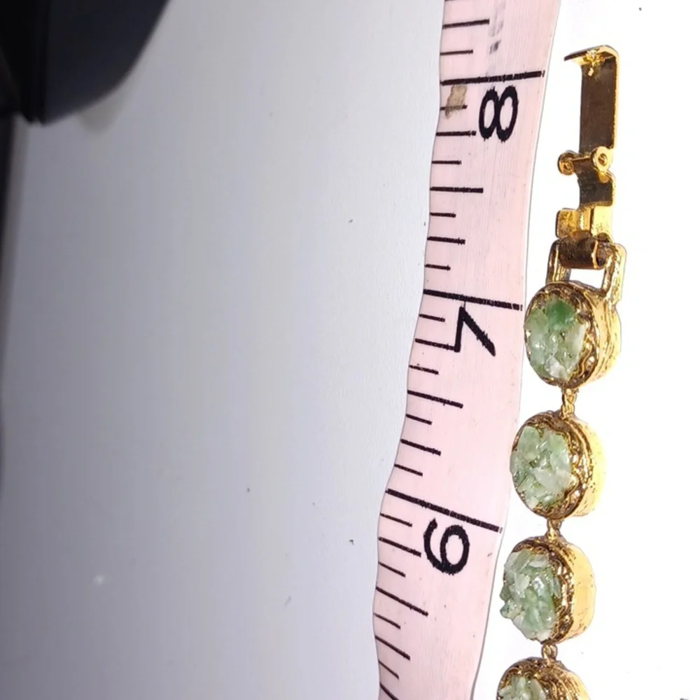 Vintage Jade Chip Bracelet Stone Jewelry - Picture 5 of 5